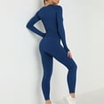 thumbnail image 5 of Idoravan Women Sets Clothing Ladies Seamless Hollow Yoga Long Sleeve Yoga Suit Sports Fitness Running Yoga Set, 5 of 8