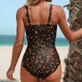 thumbnail image 5 of Enjoytime Bathing Suit for Women Vintage Printed Tummy Control One Piece Swimsuit Adjustable Straps Monokini Modest Swimwear, 5 of 6