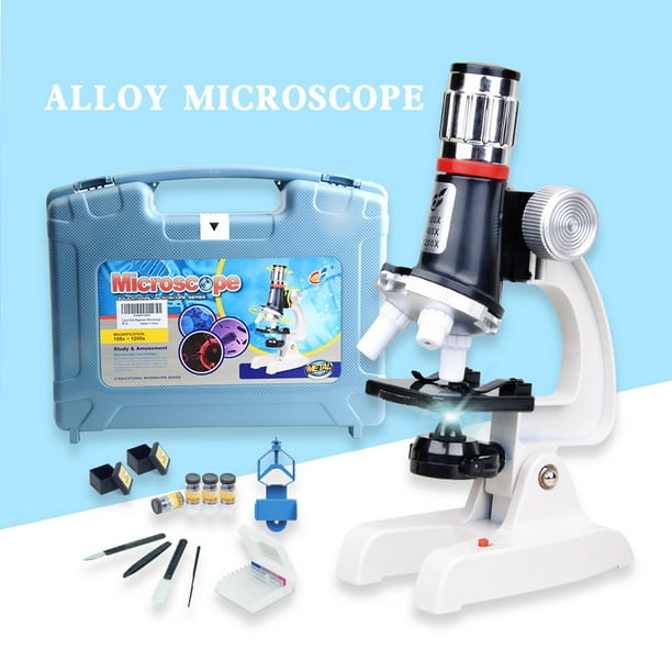 Kit de Microscope à LED de laboratoire, jouet éducatif scientifique à  domicile, cadeau, Microscope biologique raffiné pour enfants
