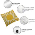 thumbnail image 4 of SHANXI Summer Sun Yellow Throw Pillow Covers Outdoor Decoration Modern Boho Sun Decor Pillowcase Farmhouse Decorative Linen Cushion Case 20x20in, 4 of 5