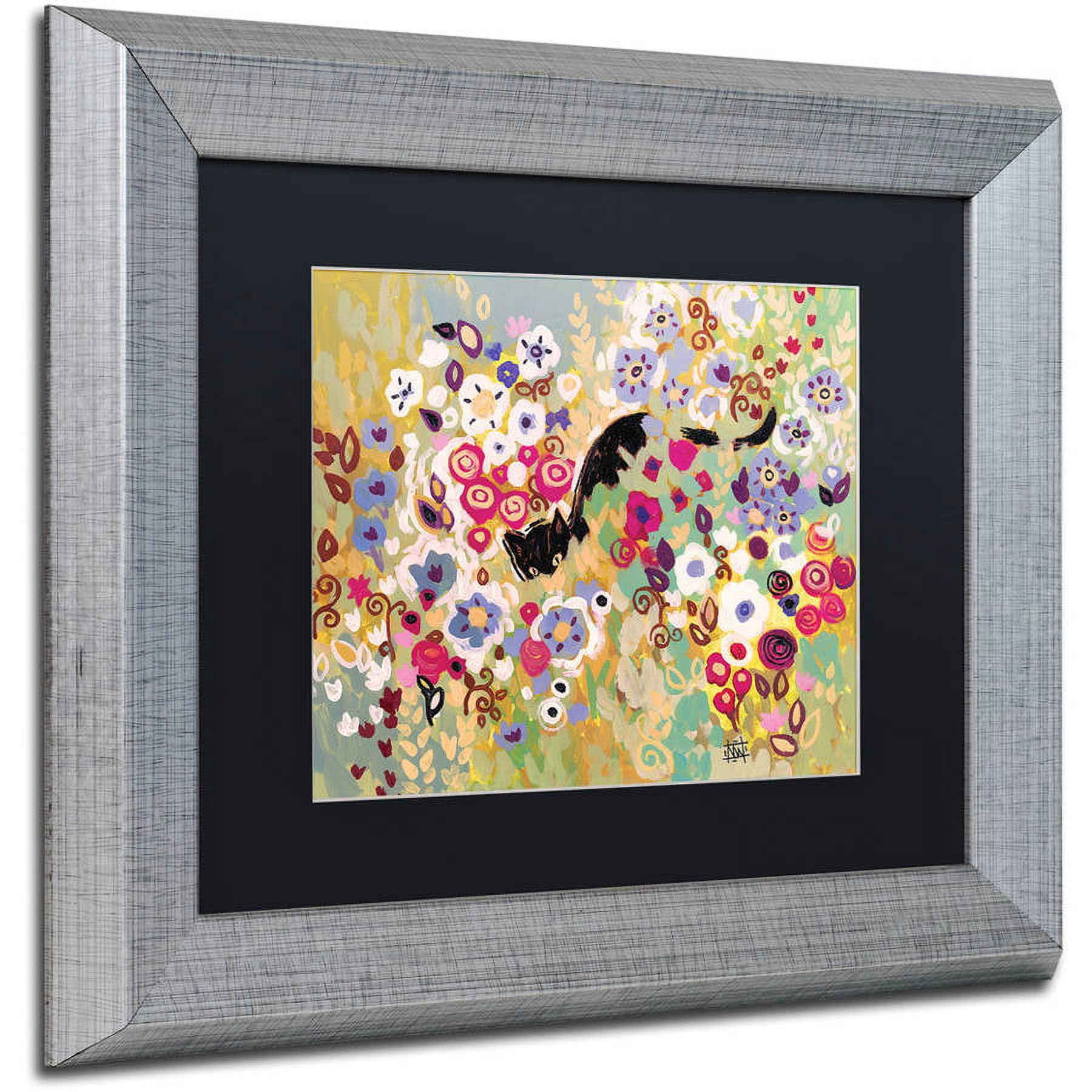 Trademark Fine Art "4" Canvas Art by Natasha Wescoat, Black Matte, Silver Frame