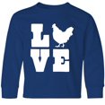 thumbnail image 3 of Inktastic Love Chickens Long Sleeve Youth T-Shirt, 3 of 5