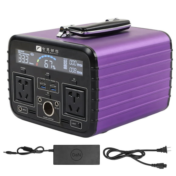 Portable Power Station 600W 135200mAh Battery Emergency Power Station for Oudoor Camping Travel US Plug 110V‑220V