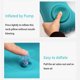 thumbnail image 3 of Inflatable travel pillow, air cushion for the neck, light and cool fabric, self-pumping + eye mask + earphones + reusable bag 【Grey】, 3 of 5