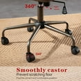thumbnail image 6 of XIZZI Ergonomic Office Chair with Wheels Suede Fabric Swivel Gaming Chair,Modern Adjustable Computer Chairs with Armrest-Light Brown, 6 of 6