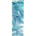 thumbnail image 2 of Jill, Susan 11x24 Gold Ornate Wood Framed with Double Matting Museum Art Print Titled - Aqua Terra I, 2 of 4