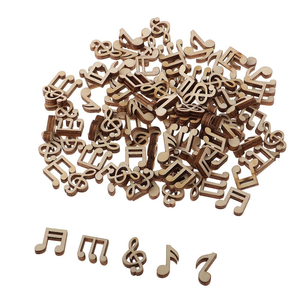 Pack of 100 Wooden Music Note Embellishment Decoration Craft Making, Embellishments, , Decoupage and Other Art Craft Projects