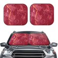 thumbnail image 2 of Fotbe Abstract Red Marble 2-Piece Car Windshield Sun Shade | Sun Blocker for Car Windshield | Foldable Automotive Interior Accessories for Sun Protection-Medium, 2 of 7