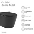 thumbnail image 4 of Swiss Madison Calice Wall-Hung Round Toilet Bowl in Matte Black, 4 of 5