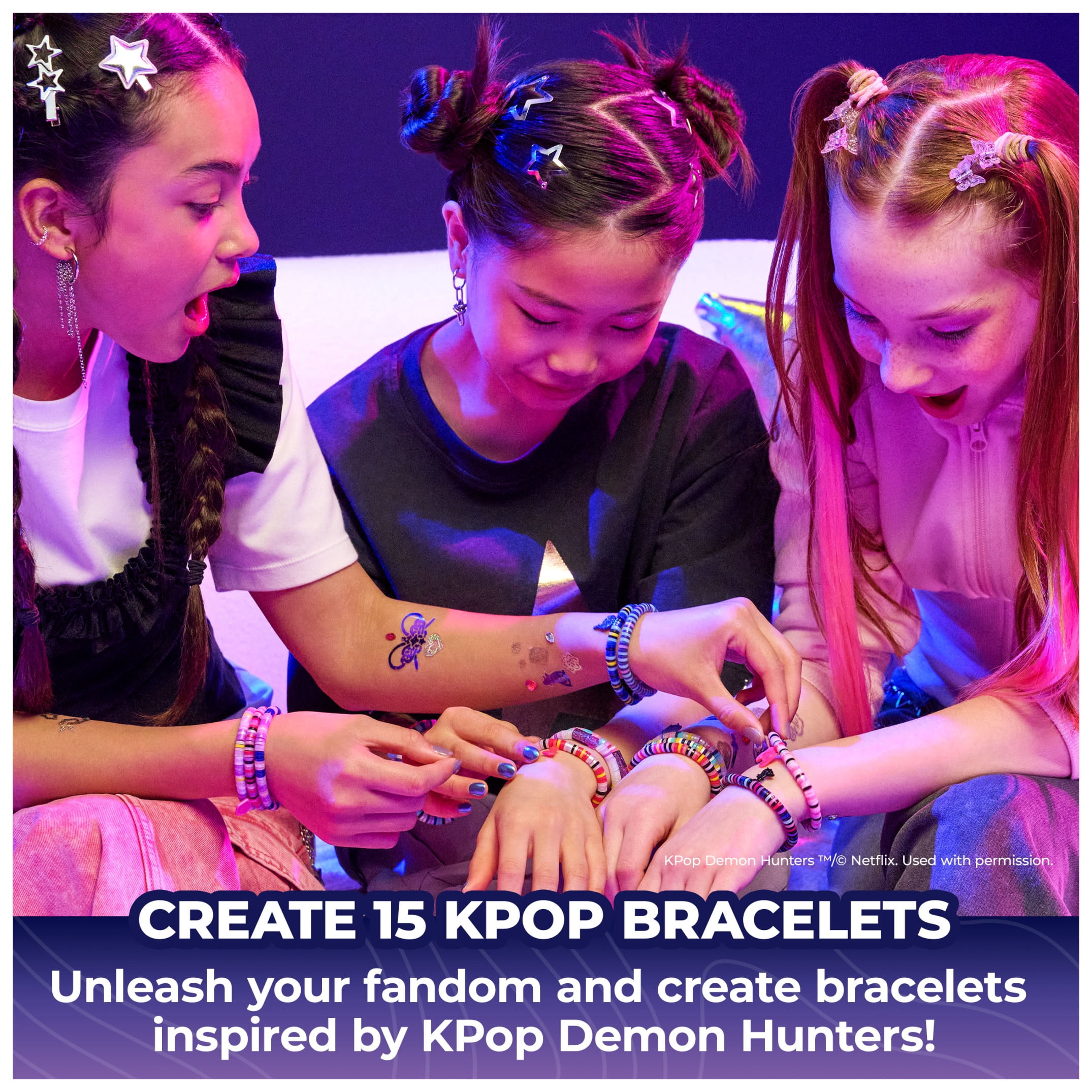 Cool Maker KPop Demon Hunters Bracelet Maker Set for Kids Ages 7+ with 1200 Beads