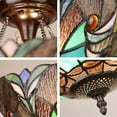 thumbnail image 4 of Chloe Lighting Liaison Victorian 2-Light Glass Semi Flush Mount Light in Green, 4 of 7