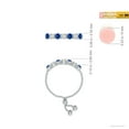 thumbnail image 4 of ANGARA Natural Seven Stone Sapphire and Diamond Tennis Bolo Ring in 14K White Gold for Women (Size-2.5mm) | September Birthstone, Anniversary, Jewelry Gift for Women | Natural Blue Sapphire Ring, 4 of 8