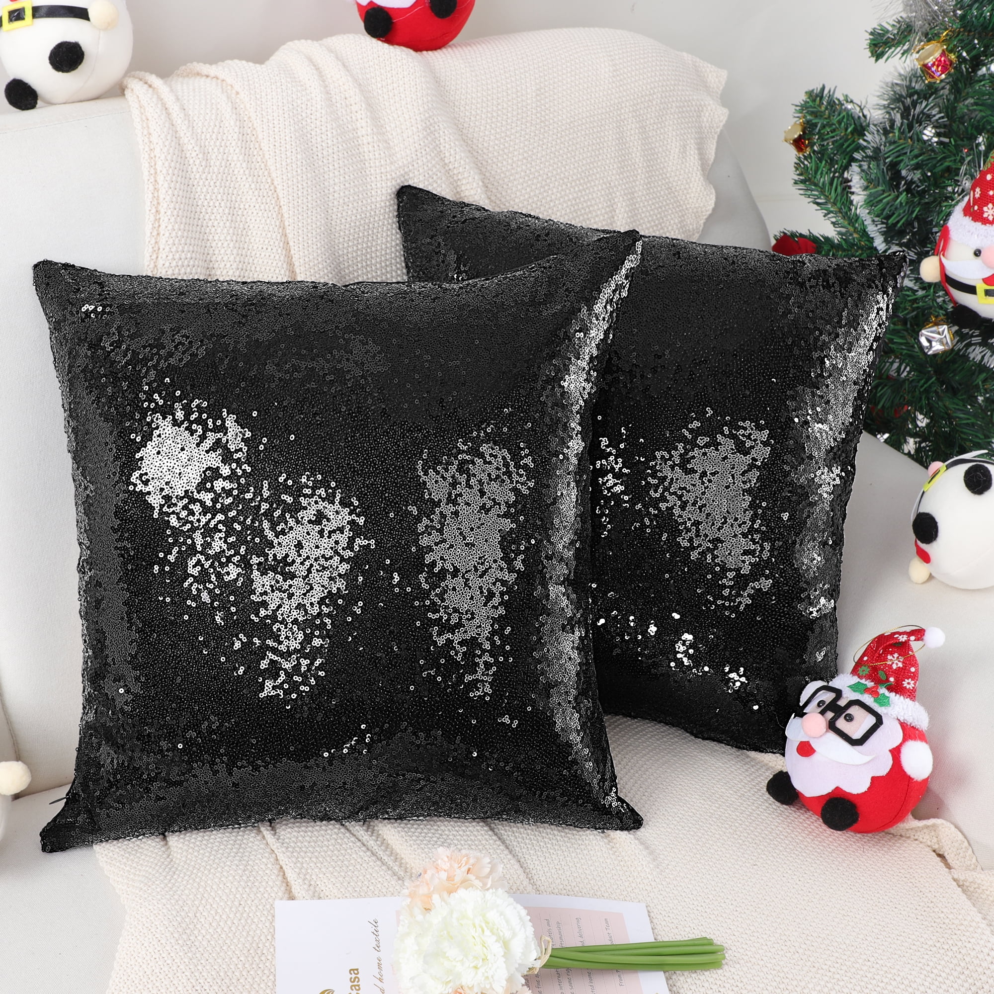 18/" Rhinestone Velvet Throw Pillow Case Cushion Cover Home Sofa Decor New