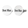 thumbnail image 1 of Gemelos Best Man de acero inoxidable elegantes para hombre, 1 of 1