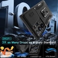 thumbnail image 4 of Funda de teléfono DEERLAMN para Samsung Galaxy S25 Ultra con pantalla, 4 of 8