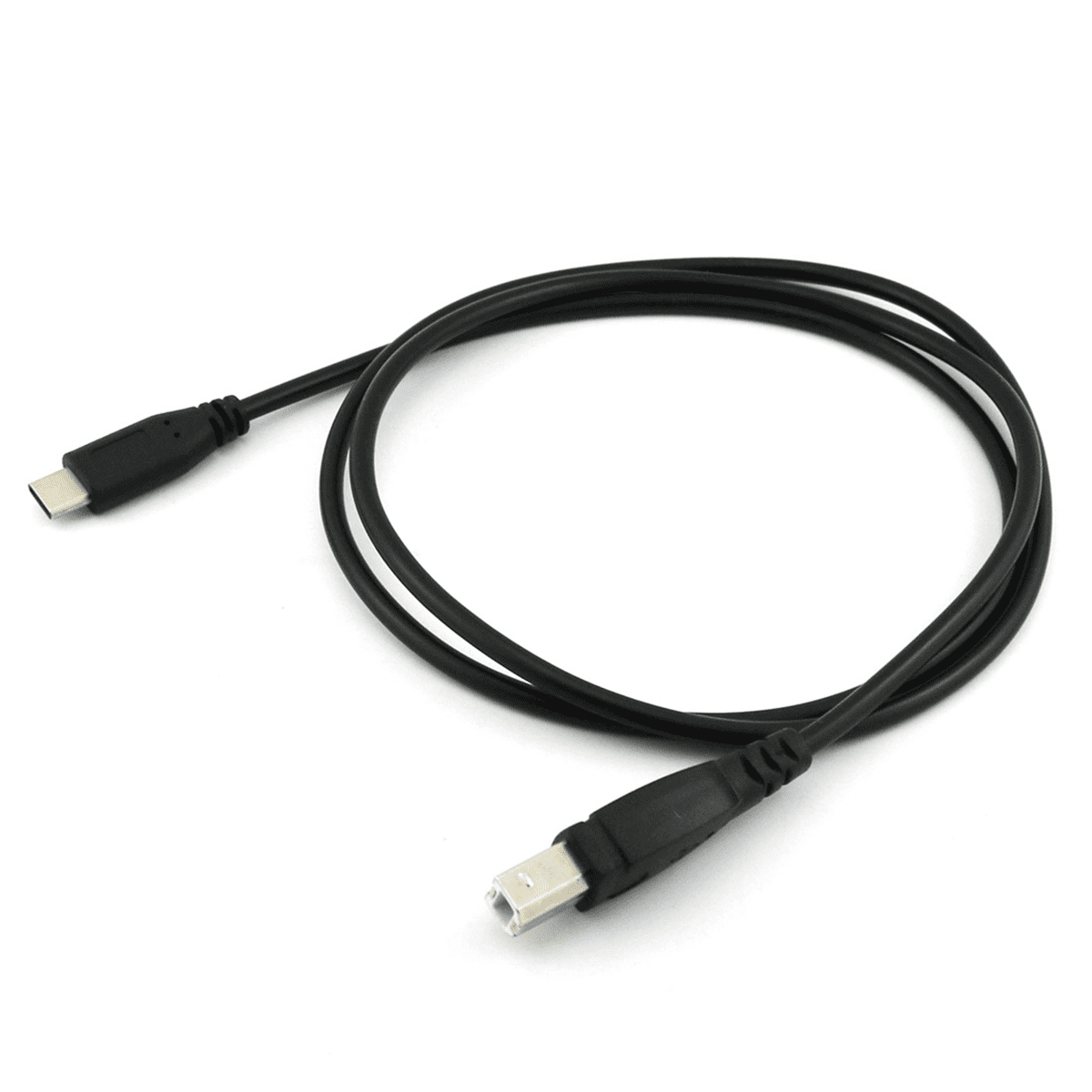 10X USB-C USB 3.1 Type C Male to USB 2.0 B Type Male Data Cable Cord Phone Printer,10x Type C connector,black