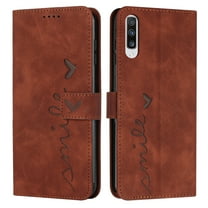 Dteck Case for Samsung Galaxy A50/A50s, Premium PU Leather Shockproof Wrist Strap Folio Flip Stand Magnetic Closure Business Money Pocket Wallet Phone Case Cover for Samsung A50/A50S 6.4", Brown
