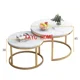 thumbnail image 2 of Mesa De Centro De estilo nórdico para sala De estar, mesa De Centro lateral redonda De lujo para escritura, muebles para el hogar, 2 of 4