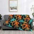 thumbnail image 2 of Yiaed Palm Trees Print Blanket Throw Blanket Soft Cozy Flannel Blanket for Home Bed Sofa Couch Chair-50"x40", 2 of 6