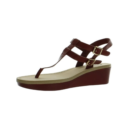 

Journee Collection Womens Faux Leather Thong Wedge Sandals