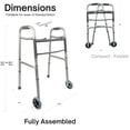 thumbnail image 3 of Andador plegable iLIVING ILG-670 con ruedas delanteras, altura ajustable y 2 botones: ayuda ligera y duradera para la movilidad y ayuda para ponerse de pie para adultos., 3 of 5