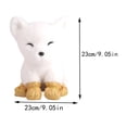 thumbnail image 3 of White Fox Plush Toy, 9in Arctic Fox Stuffed Animal, Soft Wildlife Doll, Fluffy Fox Plushie, Decorative Animal Ornament, Miniature Plush Hug Pillow, 3 of 6