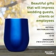 thumbnail image 4 of Stemless Wine Glass Tumblers with Lids by Largo 11 oz. Set of 6, Bulk Pack - Perfect for Wine, Cocktails, Other Hot & Cold Beverages - Blue, 4 of 5