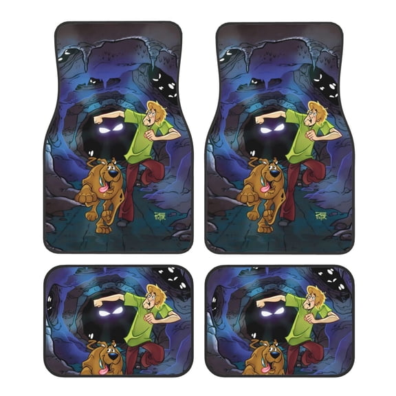 Saiise Scooby-Doo Print Universal Fit Carpet Floor Mats For SUV,Vans,Sedans,Trucks,Set of 4pcs