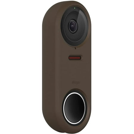 elago Silicone Case Designed for Google Nest Hello Doorbell Cover (Dark Brown) - Full Protection, Night Vision Compatible, UV Light Resistant [Patent Pending]