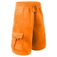 thumbnail image 2 of J. METHOD Men’s Cargo Shorts Active Casual Comfy Workout Gym Elastic Drawstring Fleece Pockets Sweat Pants NEMP07 Orange M, 2 of 6