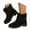 A, variant on Winter Snow Boots for Women Suede Plush Fuzzy Warm Ankle Boots Casual Pull on Short Booties