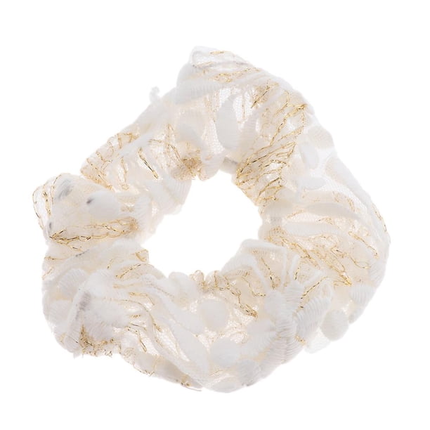 Mujeres Cabello Scrunchy Banda Para El Cabello Para El Cabello Scrunchies Con Banda Elástica Para Mujer - Alambre de oro, tal se describe Blanco Magideal Mujeres Cabello Scrunchy