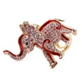 thumbnail image 2 of Lindo llavero de elefante de aleación de zinc con colgante de diamantes de imitación, pequeños adornos, accesorios decorativos para mujer, rojo estándar, 2 of 12
