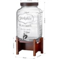 thumbnail image 6 of YANGLI 2-Gallon Glass Drink Dispenser with Acacia Wood Stand, Lid & Stainless Steel Spigot, 6 of 6