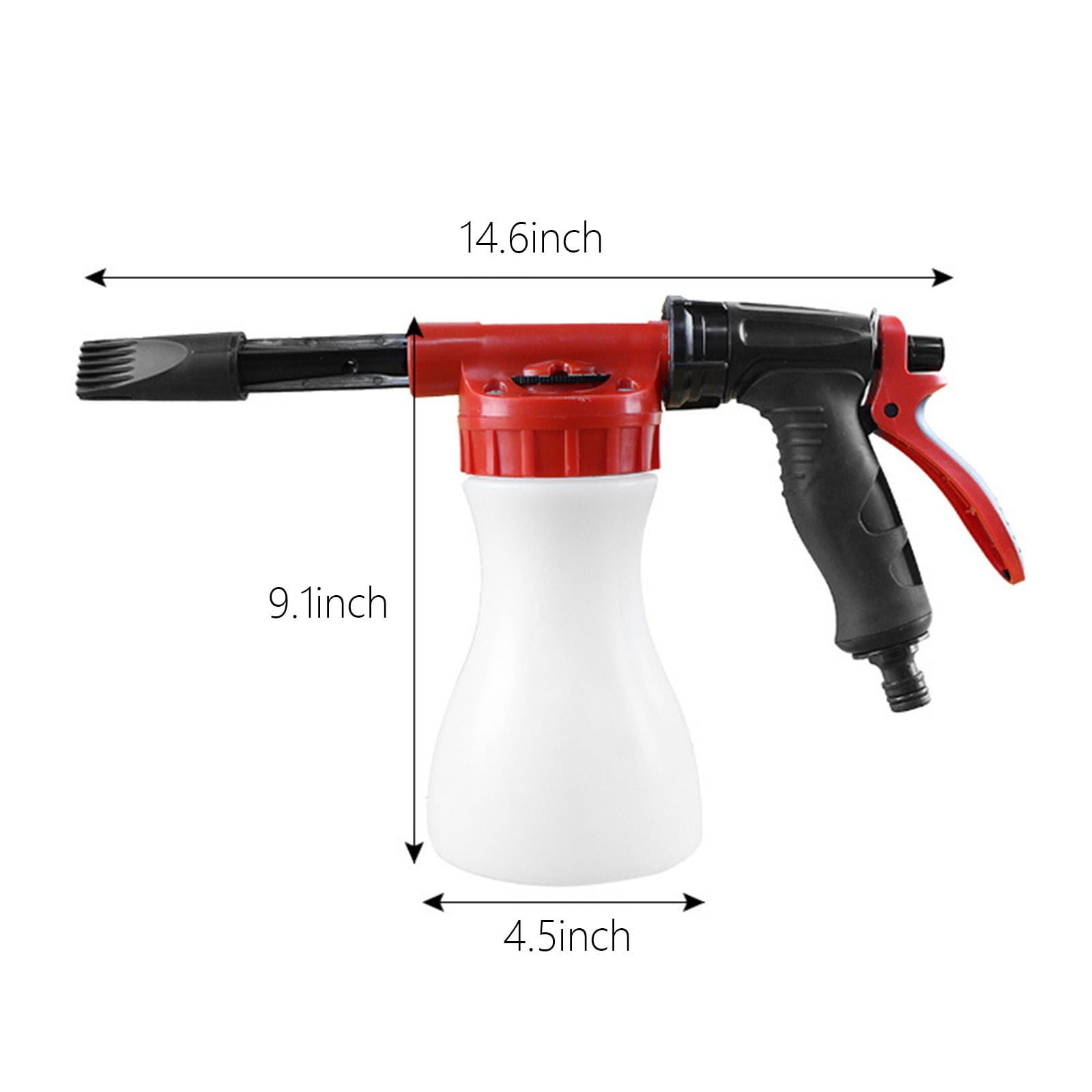 PRINxy Car Wash Foam Guns-Car Foam Sprayer Foam Garden Hose Spray Foam Guns Cleaner Car Wash Kit Car Accessories For Men Red
