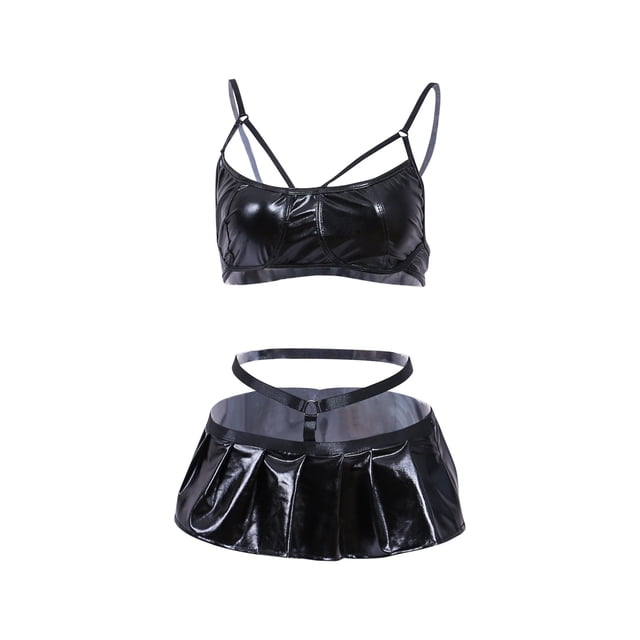 Lencería sexy para mujer Traje de charol sexy Ropa de pasión Uniforme Tentación Sexy Tallas grandes Fridja nalpqowj42809