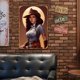 thumbnail image 3 of Placa Metal Vintage Vaquera Pintura Hierro Rectangular Arte Pared Del 20x30cm, 3 of 9