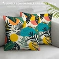 thumbnail image 3 of JRXY Short Plush Pillowcase, Palm Leaves with Lush Branches and Leaves, Tropical Jungle Palm Leaves with Charming Colors, 1 Piece White, 3 of 5