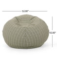 thumbnail image 2 of Noble House Richards Fabric 5 Foot Bean Bag, Checkered Green, 2 of 6