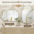 thumbnail image 2 of Antok 24x36 Inch Beveled Edge Frameless Bathroom Vanity Mirror, Wall Mount Mirror for Bathroom, Oval Decorative Mirror, HD Silver, 2 of 7