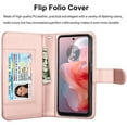 thumbnail image 5 of Takfox Moto G Power 5G 2024 Case, for Motorola Moto G Power 5G 2024 Wallet Case, PU Leather w Credit Card Holder Flip Cover [9 Card Slots][Kickstand] Magnetic Detachable Hard Case & Strap -Rose Gold, 5 of 8