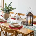 thumbnail image 6 of Red Geometric Round 15 Inch Placemats Set of 4, Vintage Minimalism Abstract Aesthetic HeatResistant Non Slip Place Mats for Dining Table, Wipeable Braided Kitchen Table Mats for Housewarming, 6 of 9