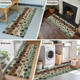 thumbnail image 5 of 2'x6' Rug Runners for Hallways Kitchen, Teal Brown Non Slip Entryway Beside Floor Carpet Runner, Pet Paw Printed Farmhouse Dog Claws Wood Grain Laundry Room Bedroom Throw Rugs Mat for Family Pet, 5 of 8