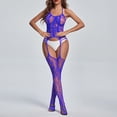 thumbnail image 1 of Lencería de mujer, body con entrepierna abierta, medias de liga, conjunto de seda, body de nailon para mujer, 1 of 4