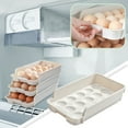 thumbnail image 2 of Huevera apilable para frigorífico - PET alimentario - Capacidad para 15 huevos - Fácil de limpiar - para frigorífico de cocina, 2 of 8