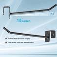 thumbnail image 2 of 48 Pcs Gridwall Hooks 4 Inch Black Metal Panel Hook Hanger Square Tube Hooks Coat Hook Hooks, 2 of 7