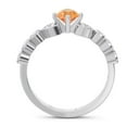 thumbnail image 4 of 1.25 Carat Natural Diamond Citrine Gemstone Elegant Anniversary Ring for Women 18K White Gold Size 6 by Diamond-Capitals, 4 of 8