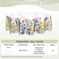 thumbnail image 2 of Spring Floral Tablecloth Round Waterproof Wrinkle Free Tablecover 60 Inch Wildflower Butterfly Summer Decor Table Cover for Home Picnic Party Decoration, 2 of 6