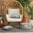 thumbnail image 4 of Outdoor Lumbar Pillow Covers Only Set of 2 Patio Decorative Pillow Cases, Water Repellent Lumbar Cushion Cases for Sofa, Patio Couch Garden Use, 12x20 Inch, Damask Red, 4 of 6