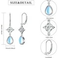 thumbnail image 2 of CACA LADY Moonstone Earrings Celtic Earrings 925 Sterling Silver Moonstone Jewelry for Women, 2 of 5
